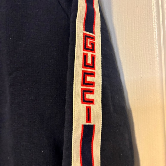Gucci Navy Technical Jersey Track Suit with the signature Web Stripe Trim Size 8 - Picture 11 of 11